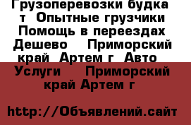 Грузоперевозки(будка 2т),Опытные грузчики,Помощь в переездах,Дешево! - Приморский край, Артем г. Авто » Услуги   . Приморский край,Артем г.